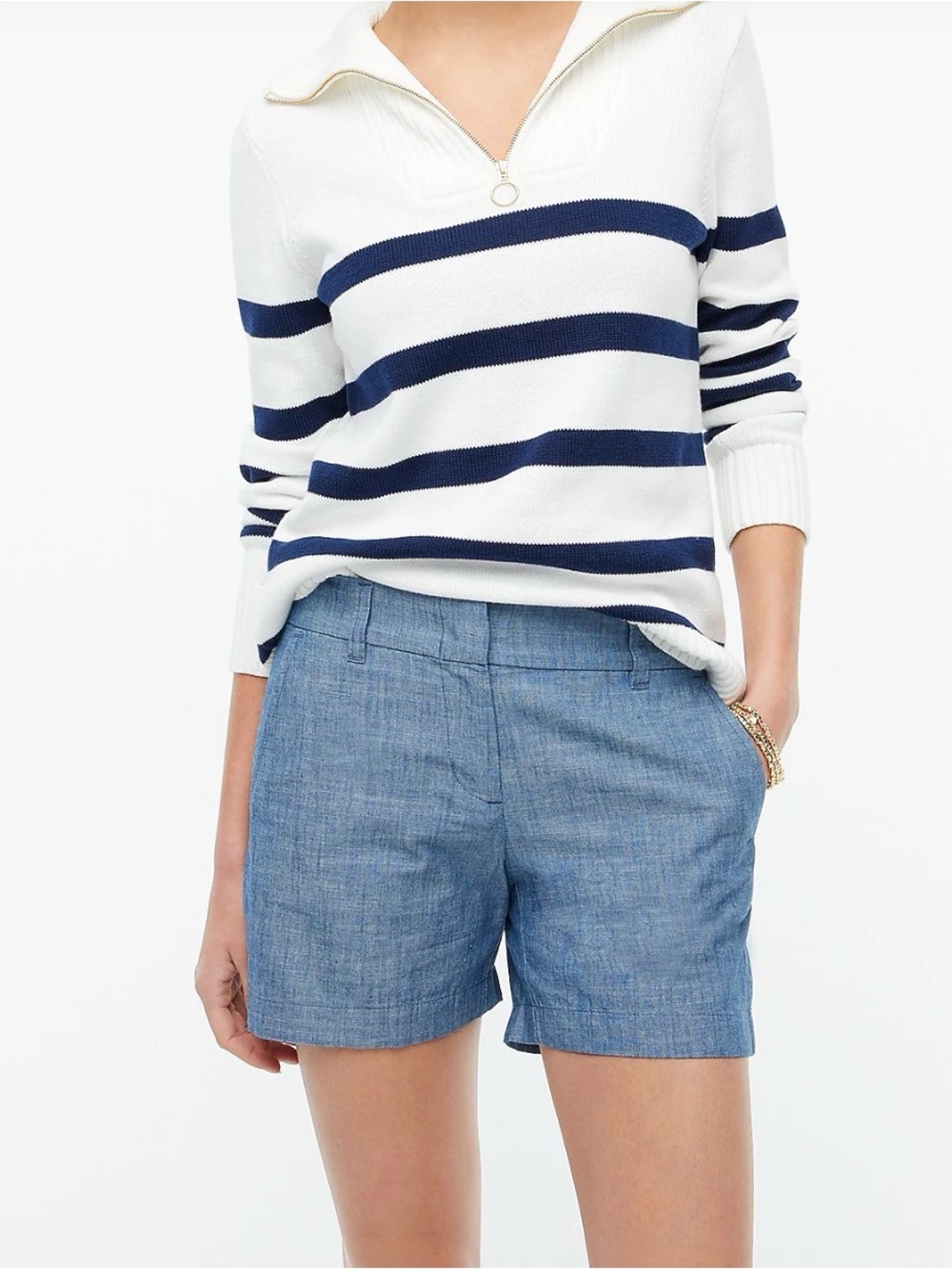 J.Crew 100% Cotton 5” Classic Chambray Shorts | Size 6 | NWT 💙